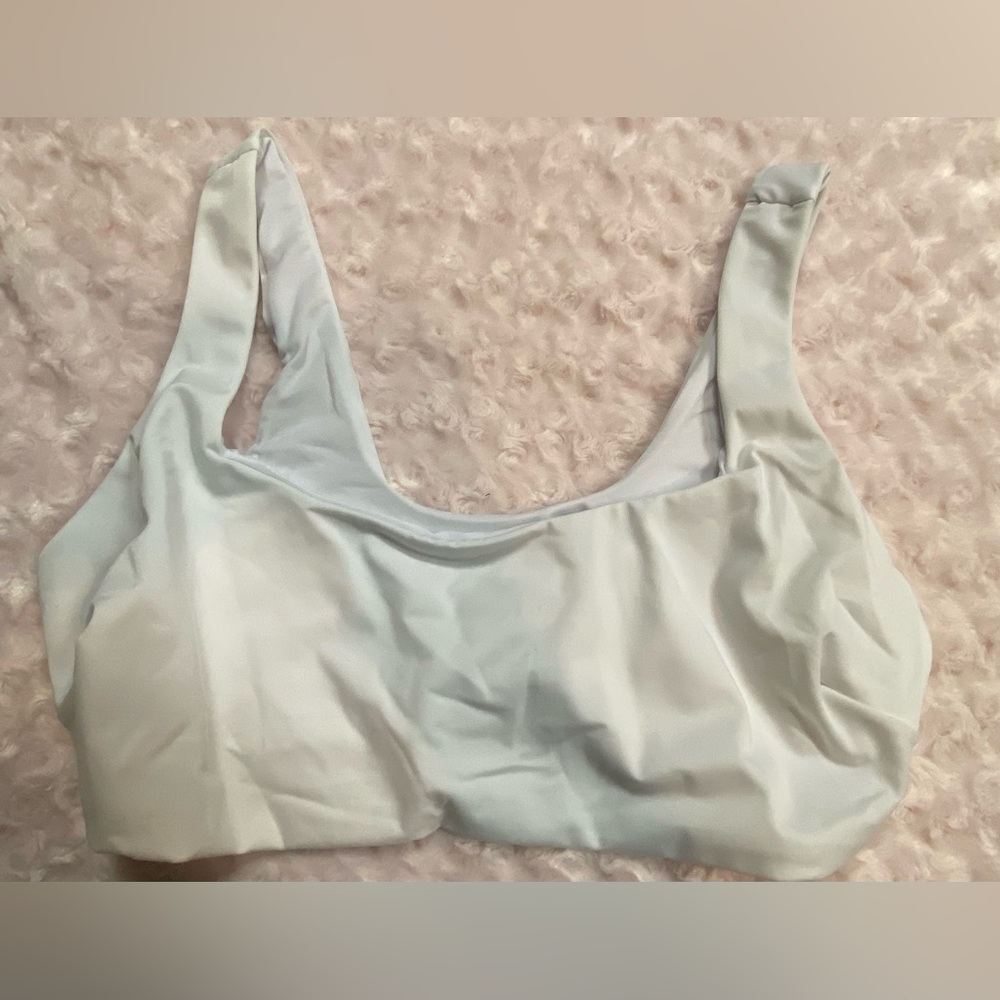 ASOS  Curve mix and match sleek crop White bikini top Size 14 NEW